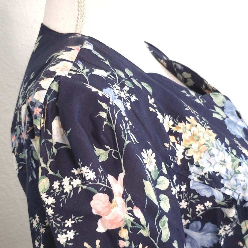 Willow Ridge women's Blue Floral Dress size 12 - Picture 9 of 9